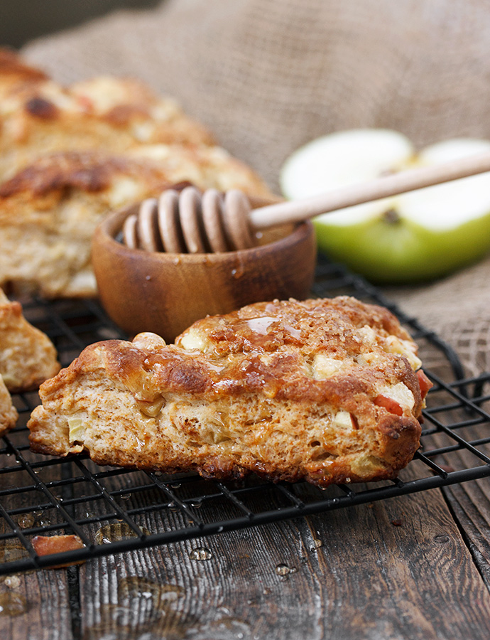 Easy Apple Buttermilk and Honey Scones